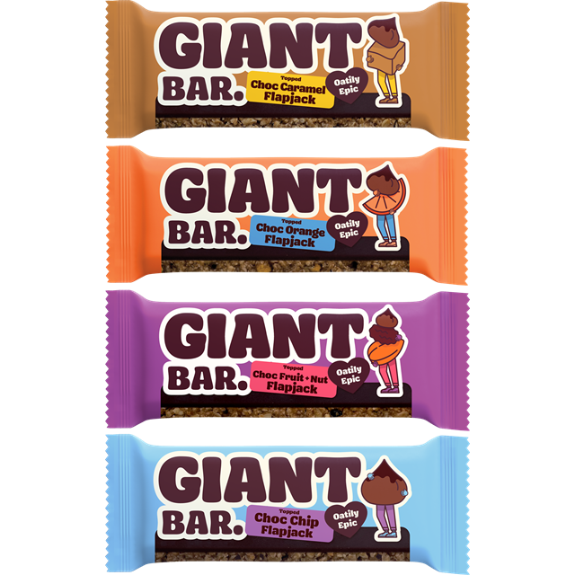 Giant Bar Flapjack Chocolate Topped Mix 100g 20 Pack