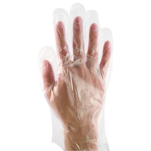 GLOVES CLEAR POLY MEDIUM