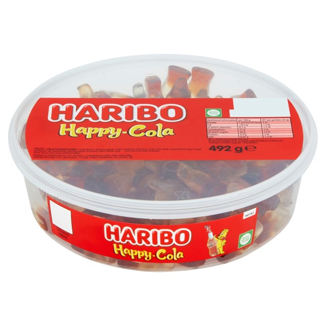 Haribo Tubs Happy Cola 492g 120 Pieces