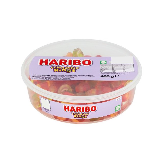 Haribo Tubs Friendship Rings 480g (150 Pieces)