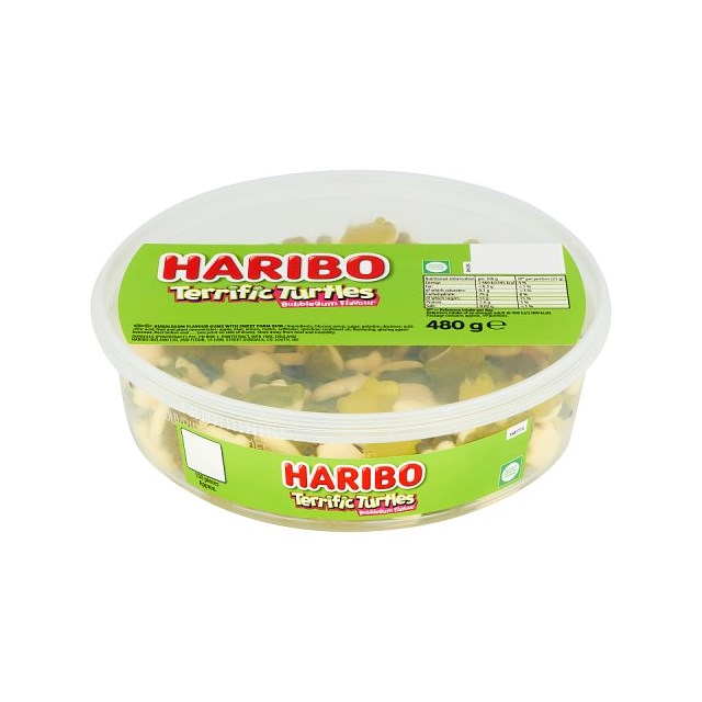Haribo Tubs Terrific Turtles 480g (150 Pieces)