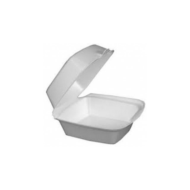 POLYSTYRENE LARGE BURGER BOX HB6