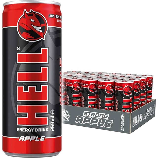 Hell Energy Drinks Strong Apple 250ml 24 PACK 79p