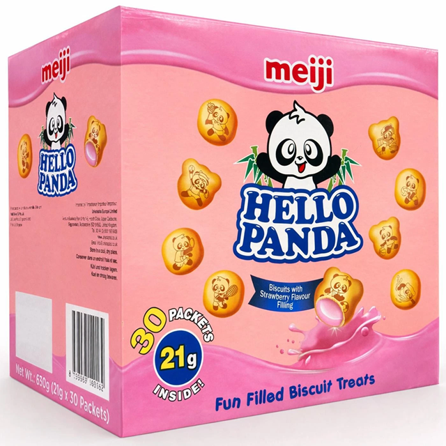 Meiji Hello Panda Strawberry Flavoured Filling 21g 30 Pack