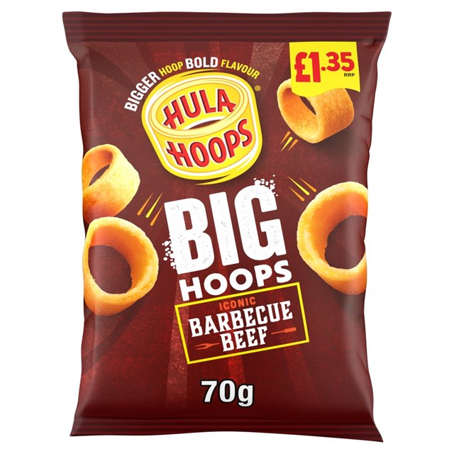 Hula Hoops Big Hoops Barbecue Beef 70g 20 Pack £1.35