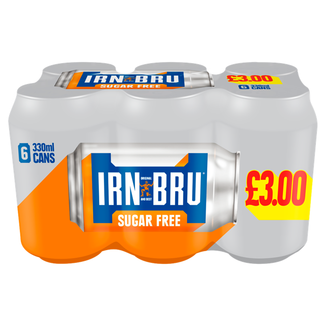 Barrs Irn Bru Sugar Free Cans 330ml 4 x 6 Pack £3.00