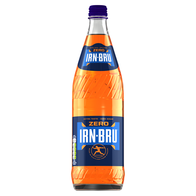 Barrs Irn Bru Zero 750ml Glass Bottle 12 Pack