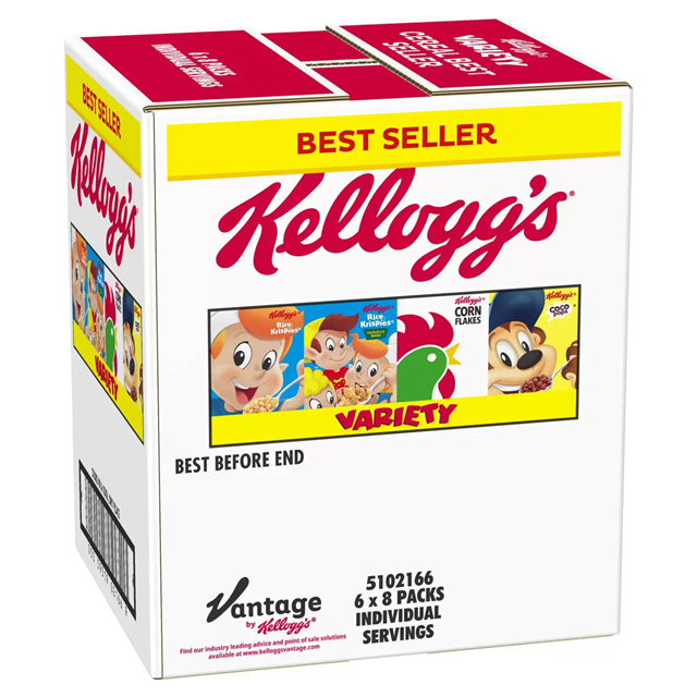 Kelloggs Variety Pack 8 Packs 196g 6 Pack (48 Individual Packs) Less than 23p Ea