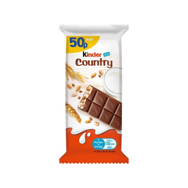 Kinder Country Milk Chocolate with Cereals 23g 40p 40 Pack