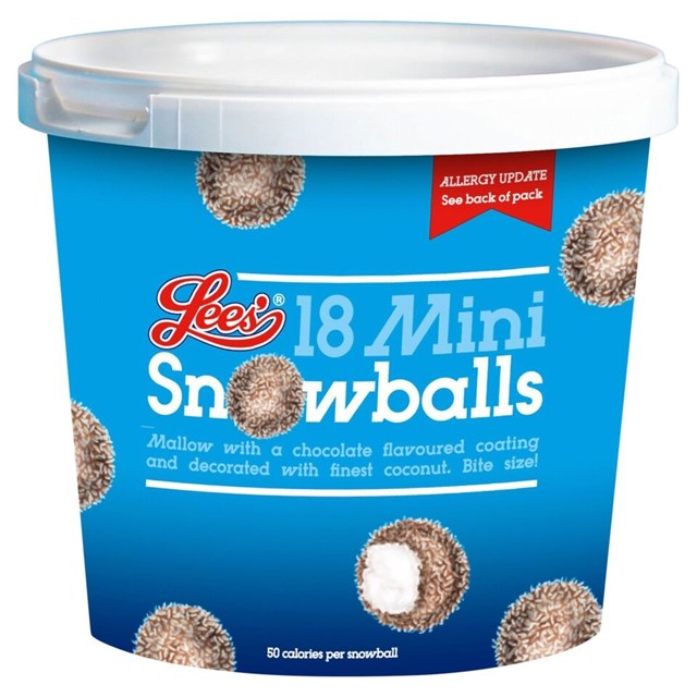 Lees Mini Snowballs 200g 18 Pack