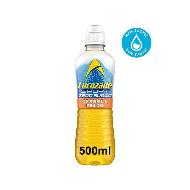 Lucozade Sport Zero Orange & Peach 500ml 12 Pack