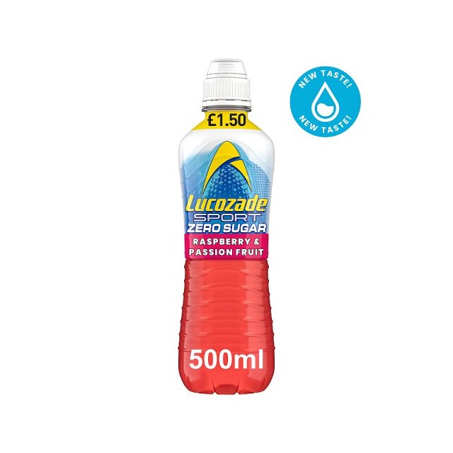 Lucozade Sport Zero Raspberry & Passionfruit £1.50 500ml (12 Pack)