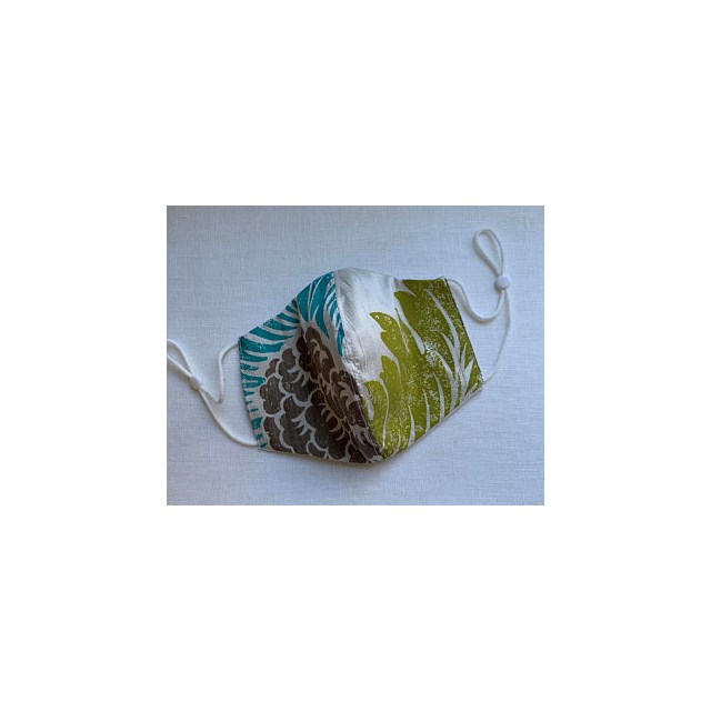 RAW SILK MADE in the UK FACEMASK FUNKY DESIGN RE-USABLE ADJUSTABLE