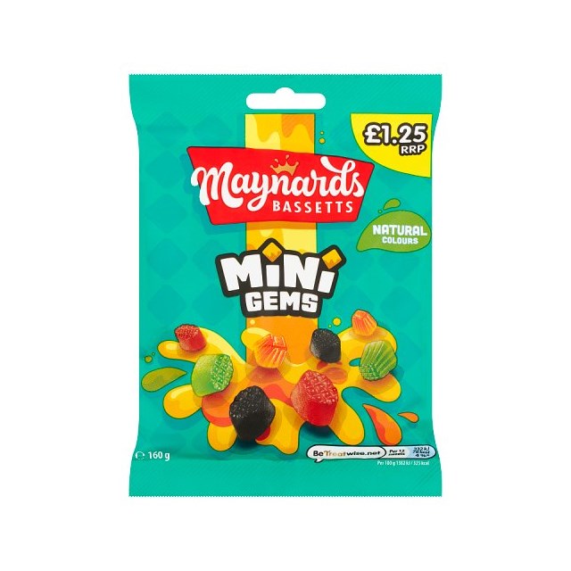Maynards Bassets Mini Gems 130g £1.35 (12 Pack)