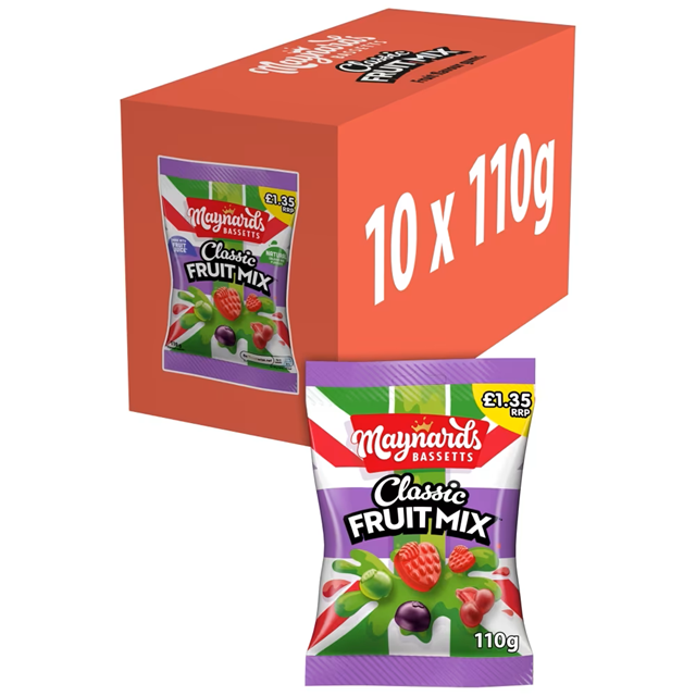 Maynards Bassetts Classic Fruit Mix 110g 10 Pack £1.35