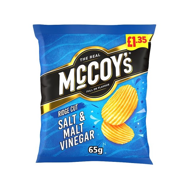McCoys Salt & Malt Vinegar 65g 20 Pack £1.35