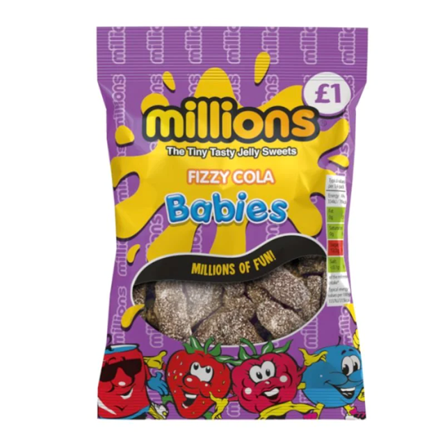 Millions Fizzy Cola Babies 120g 12 Pack £1