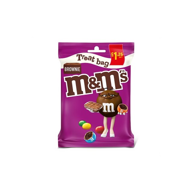 M&M's Mars Brownie Chocolate Fudgy Snack Bites Treat Bags M&Ms MMS Pack 16 x 70g