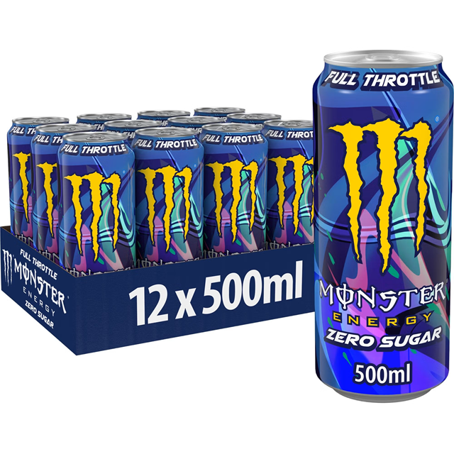 Monster Energy Drink Full Throttle Zero Sugar 500ml 12 Pack £1.85