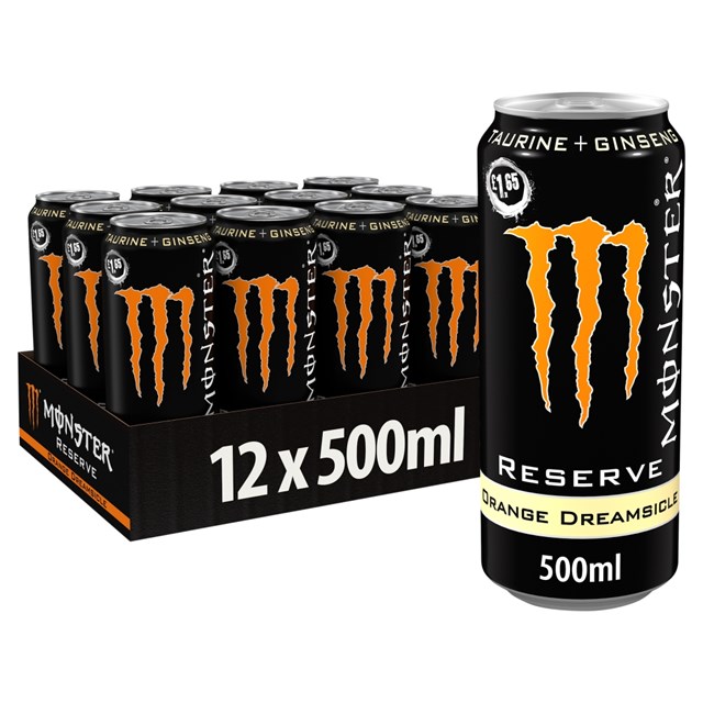 Monster Energy Drink Reserve Orange Dreamsicle 500ml 12 Pack £1.75