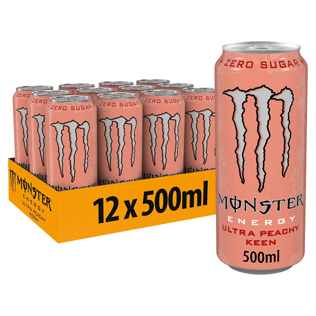 Monster Energy Drink Ultra Peachy Keen 500ml 12 Pack £1.65