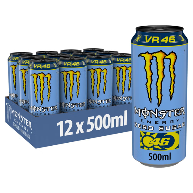 Monster Energy Drink Rossi VR46 Zero Sugar 500ml 12 Pack £1.65