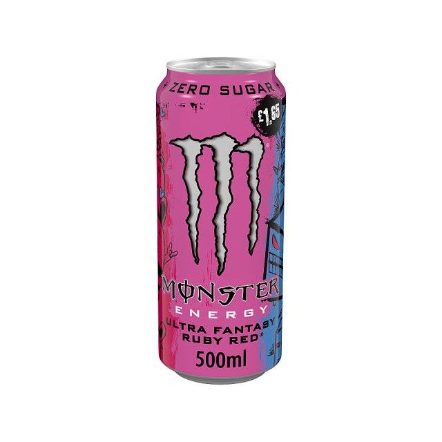 Monster Energy Drink Ultra Fantasy Ruby Red 500ml 12 Pack £1.65