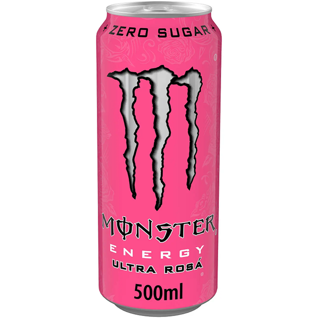 Monster Energy Drink Plain Pack Ultra Rosa 500ml (12 Pack)