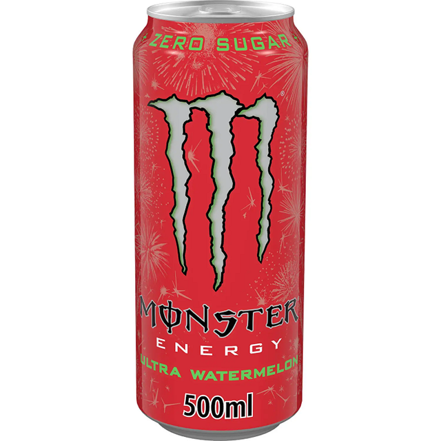 Monster Energy Drink Plain Pack Ultra Watermelon 500ml (12 Pack)