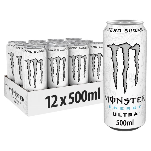 Monster Energy Drink Ultra White no Price Marked 500ml 12 Pack