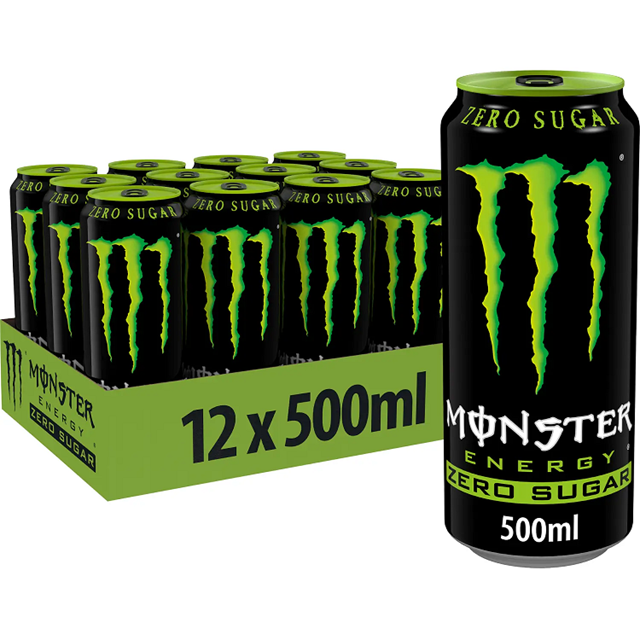 Monster Energy Drink Zero Sugar 500ml (12 Pack)