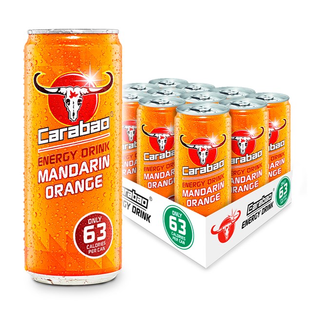 CARABAO ENERGY DRINK MANDARIN 330ml 69P (12 PACK)