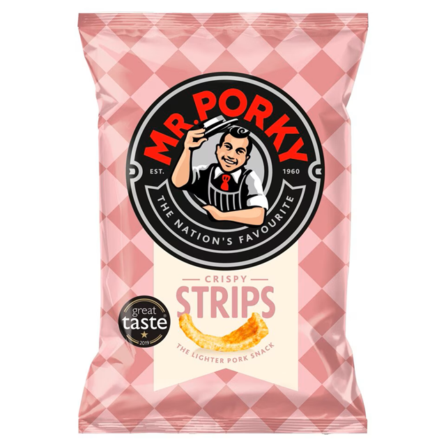 Mr Porky Crispy Strips Lighter Bite 35g 12 Pack
