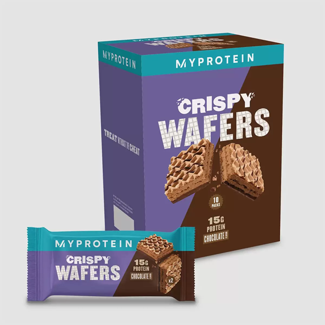 MyProtein Crispy Wafers Chocolate Flavour 15g Protein 42g (10 Pack)