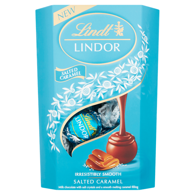 LINDT LINDOR SALTED CARAMEL CHOCOLATE BOX 200g