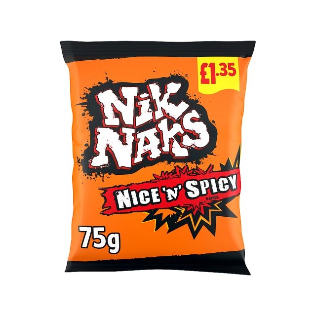 Nik Naks Nice 'n' Spicy 75g £1.35 20 Pack