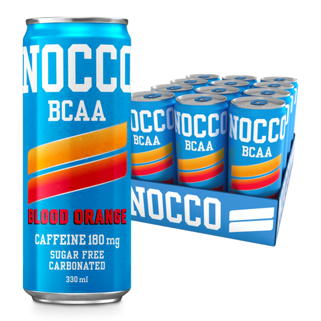 Nocco Energy Drink BCAA Blood Orange 330ml 12 Pack