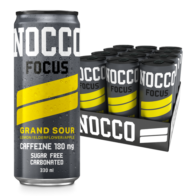 Nocco Energy Drink Focus Grand Sour 330ml 12 Pack