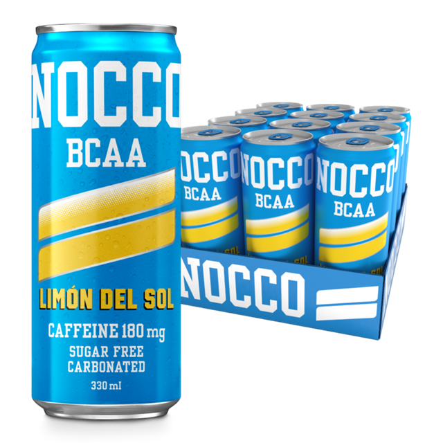 Nocco Energy Drink BCAA Limon Del Sol 330ml 12 Pack