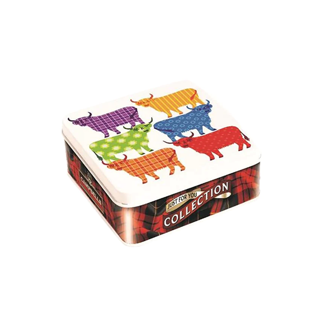 Campbells All Butter Shortbread Highland Cows Tins 90g (12 Pack)