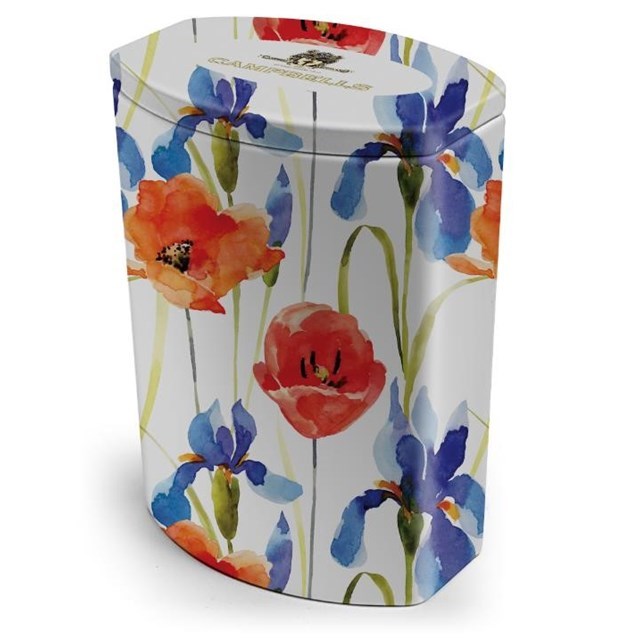 CAMPBELLS ALL BUTTER SHORTBREAD FLORAL COLLECTION POPPY TIN 120g