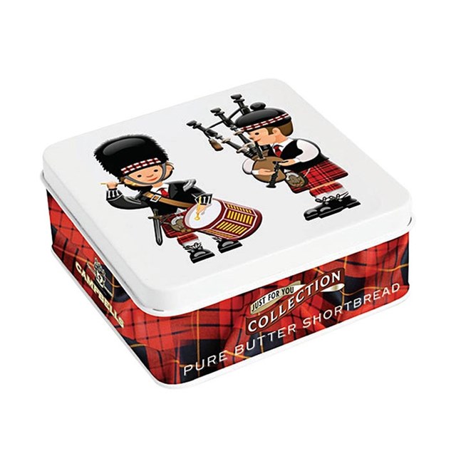 Campbells All Butter Shortbread Drummer & Piper Tins 90g (12 Pack)