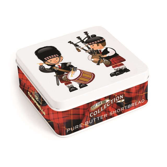 CAMPBELLS ALL BUTTER SHORTBREAD PIPER & DRUM TIN 90g