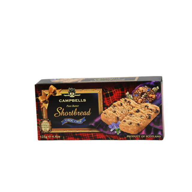 CAMPBELLS ALL BUTTER SHORTBREAD CHOCOLATE CHIP 125g (24 PACK)