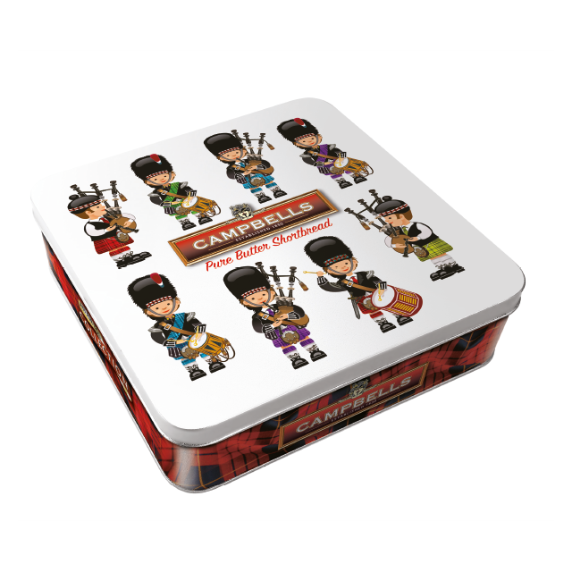 CAMPBELLS ALL BUTTER SHORTBREAD PIPERS & DRUMMERS TIN 200g