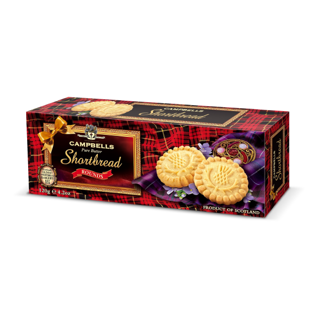CAMPBELLS ALL BUTTER SHORTBREAD ROUNDS CARTON 120g