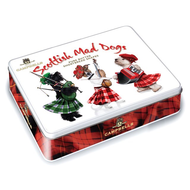 CAMPBELLS ALL BUTTER SHORTBREAD SCOTTISH MAD DOGS TIN 150g