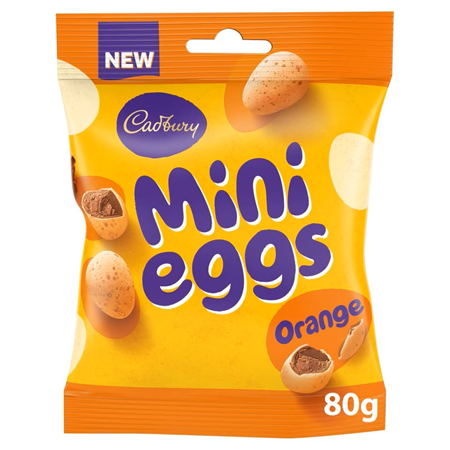 Cadburys Orange Mini Eggs 80g 24 Pack