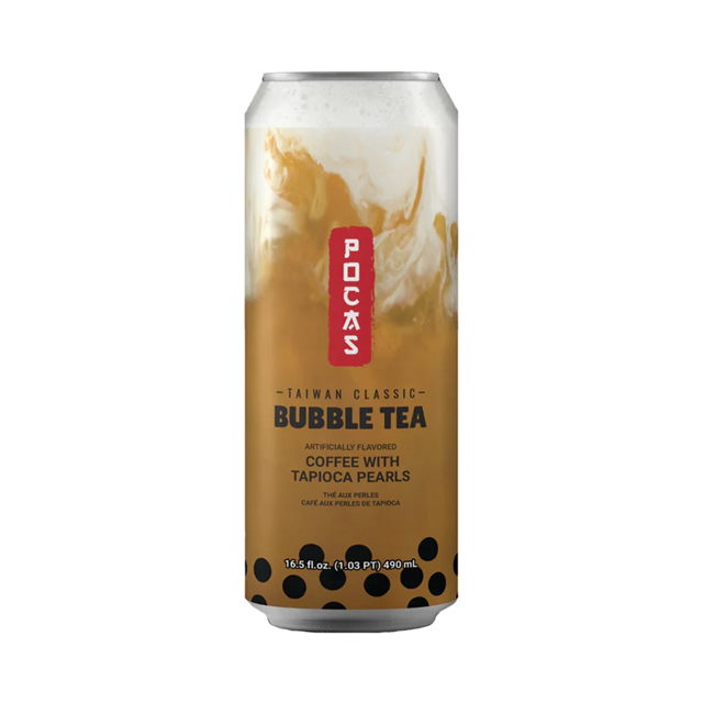 Pocas Bubble Tea Coffee with Tapioca Pearls 490ml 24 Pack