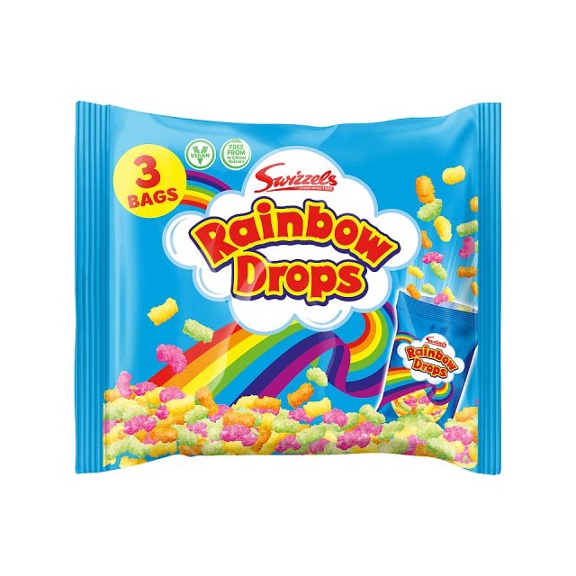 Swizzels Rainbow Drops 96g (10 x 3 Pack)